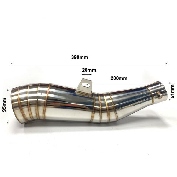 BM001SS Universal 51mm Motorcycle Exhaust Muffler for GY6 125CC Cafer racer